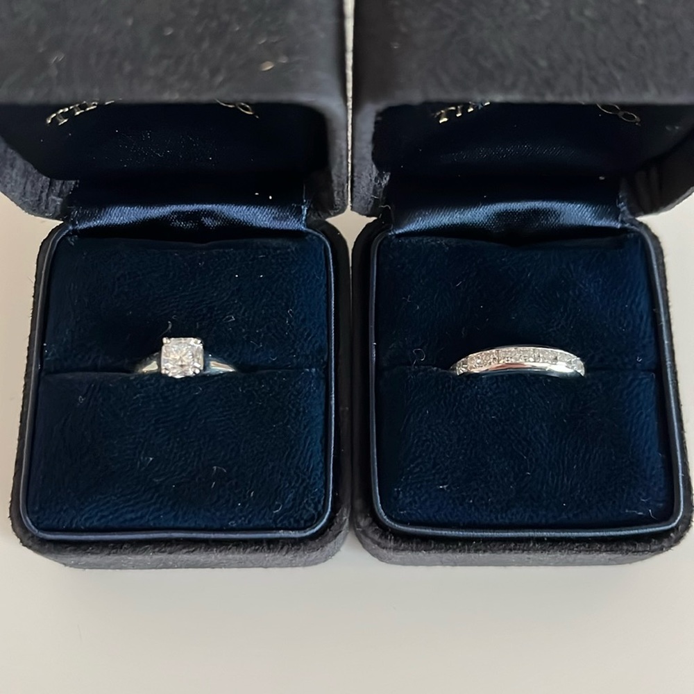 Tiffany Lucida Platinum Wedding Set 3.75